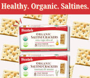 Suzie's- Organic Saltines Olive Oil And Rosemary 12/8.8 Oz