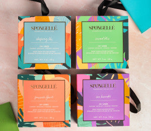 Spongelle Boxed Flowers - Coconut Verbena, Beach Grass, French Lavender, Freesia Pear (All Sizes)