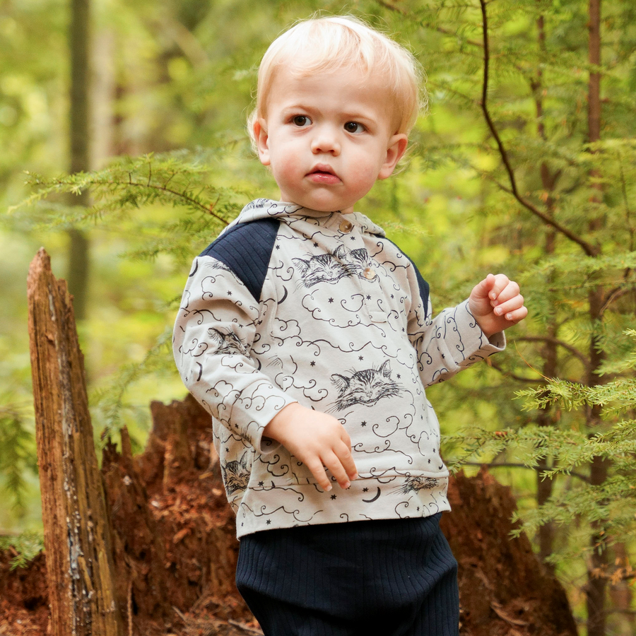 Long Sleeve Color Blocked Henley Hoodie + Relaxed Pocket Jogger Set (all Sizes, All Colors)