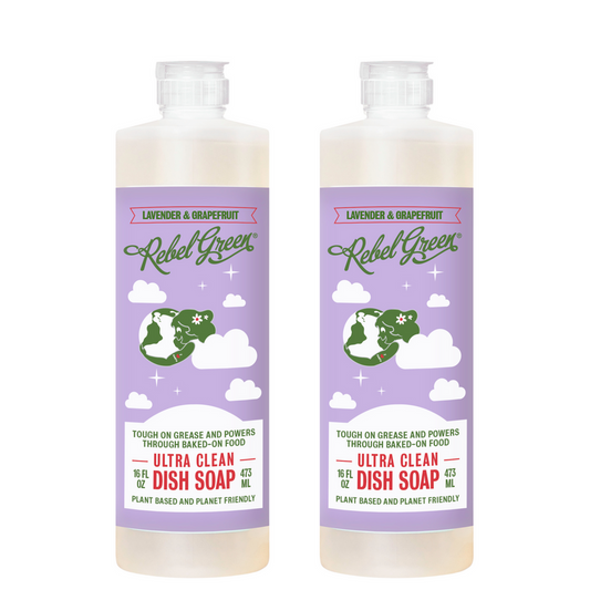 Rebel Green Lavender-Grapefruit Dish Soap 16 Ounce 4 Pack