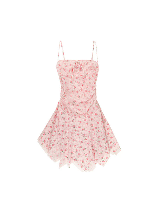 Sofia Dress Off-White/Pink Ditsy Flora (all Sizes)