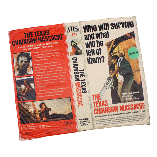 Texas Chainsaw Massacre VHS Throw Blanket