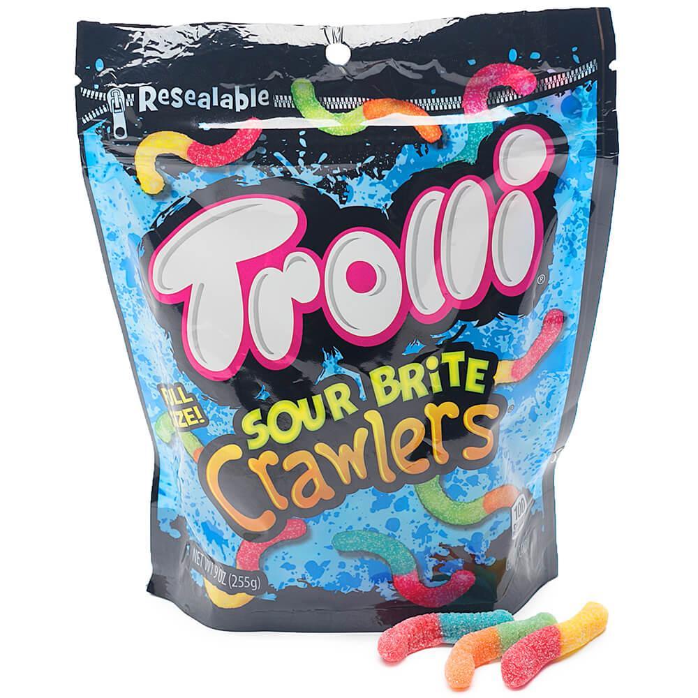 Trolli Sour Brite Crawlers Gummy Worms - Original: 9-Ounce Bag