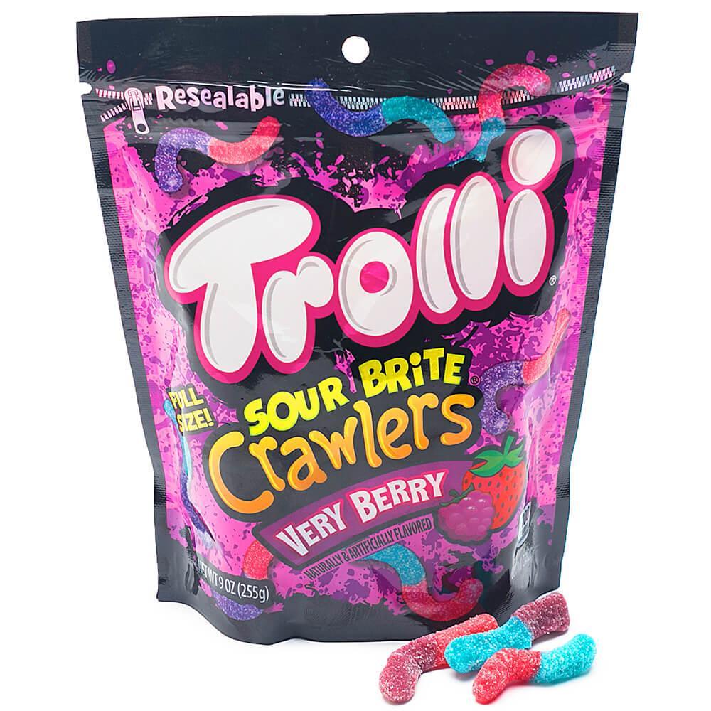 Trolli Sour Brite Crawlers Gummy Worms - Very Berry: 9-Ounce Bag