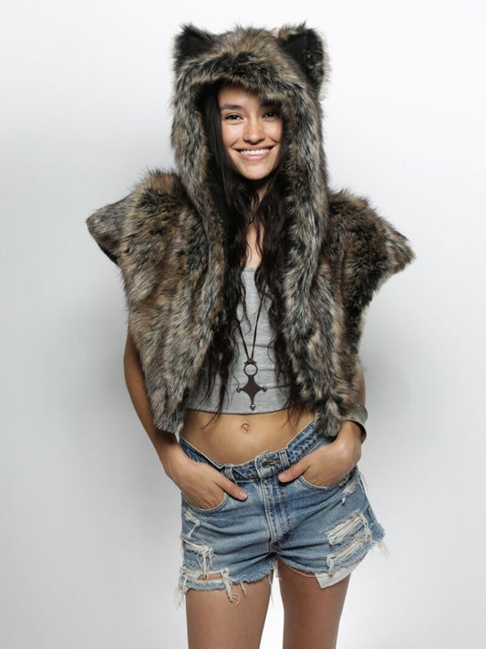 DIRE WOLF FAUX FUR SHAWL (M & W))